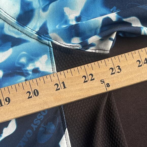 Huk Performance Fishing Shirt Mens Medium Blue Mossy Oak Hydro Long Sleeve UPF - Picture 8 of 10